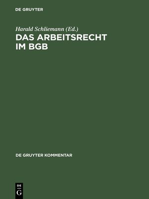 cover image of Das Arbeitsrecht im BGB